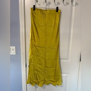 Massimo Dutti Satin Maxi Slip Skirt Size Large